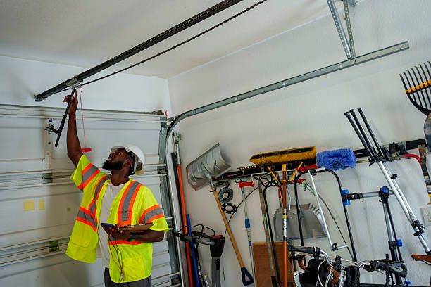 Professional Garage Door Roller Replacement technician working in Lena, IL